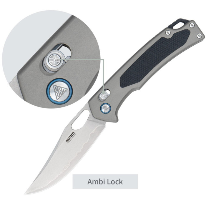 Ніж складаний SRM Retreiver 9203-AK, 140Cr, Aluminum, Grey (9203-AK)