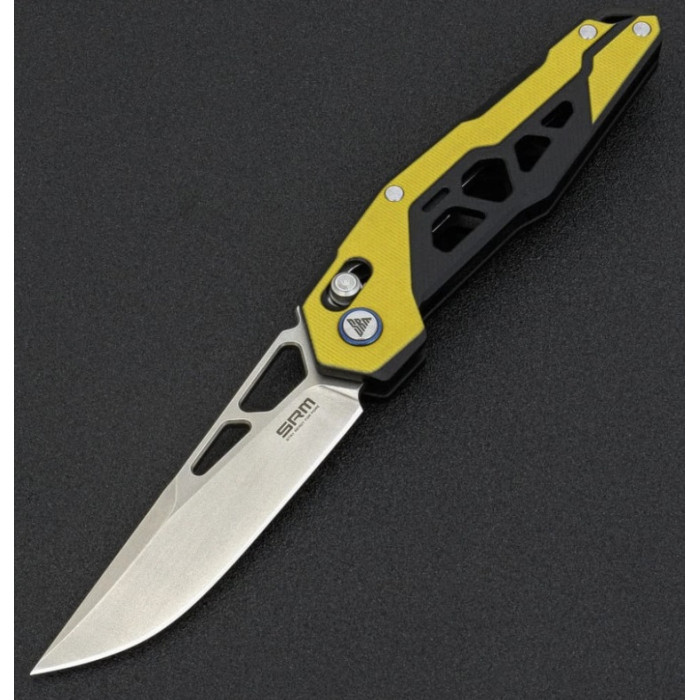 Ніж складаний SRM Mecha, (8.3 см) D2 / G10, Yellow (9225)