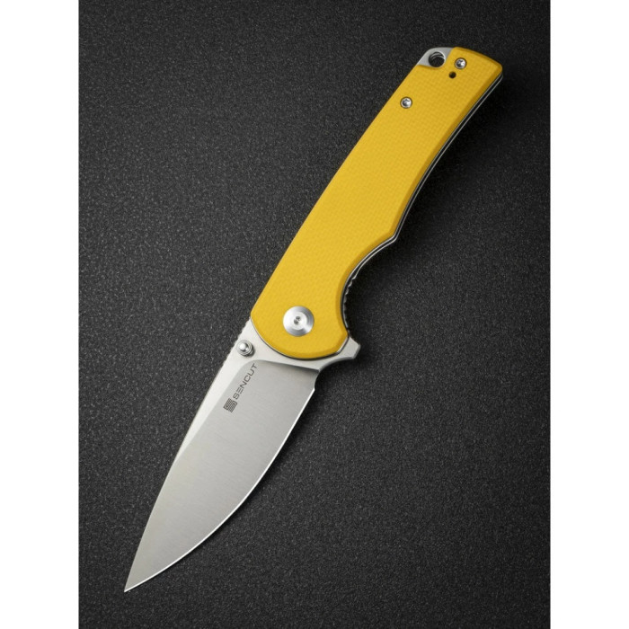 Нож складной Sencut Praktisk, (9.1 см) 9Cr18MoV / G10 желтый (S24019-2)