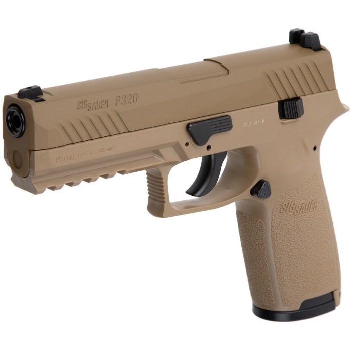 Пневматичний пістолет Sig Sauer P320 кал.4.5 мм, Coyote Tan (AIR-P320-177-30R-CYT)
