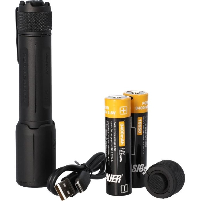 Подствольный фонарь Sig Sauer FOXTROT-EDC, FULL-SIZE, RECHARGEABLE, HANDHELD, BLACK (SOFEF001)