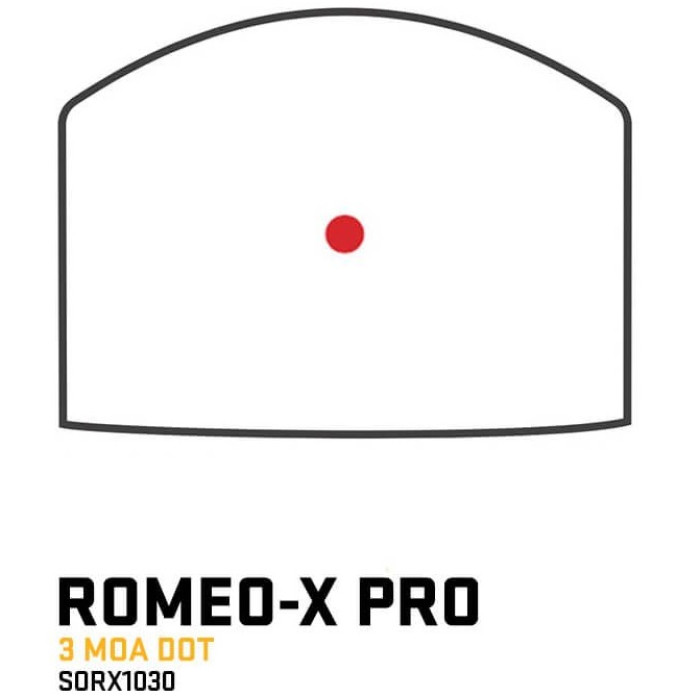 Приціл коліматорний Sig Sauer ROMEO-X PRO FOOTPRINT, OPEN, 3 MOA RED DOT, BLACK (SORX1030)
