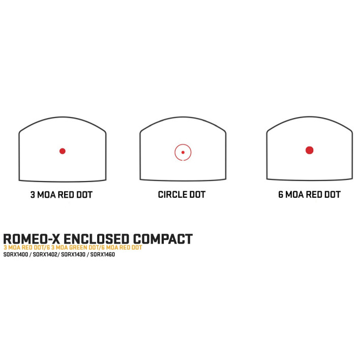 Приціл коліматорний Sig Sauer ROMEO-X COMPACT FOOTPRINT, 2 MOA DOT&32 MOA CIRCLE, BLACK (SORX1400)