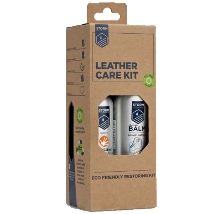 Набор по уходу за обувью Storm Leather Care Kit (Balm, Odor Crunc, Beeswax, Brush) (035.0064)