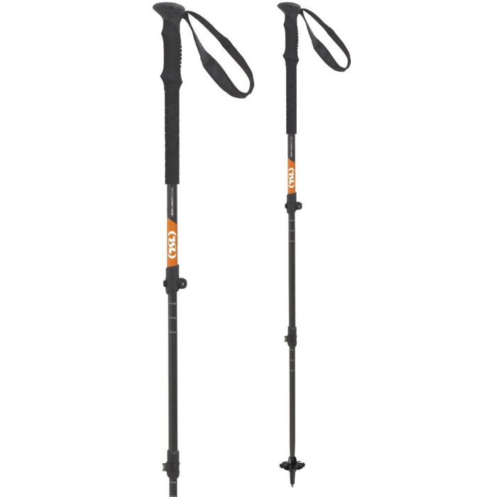 Треккинговые палки TSL Hiking Carbon 3 Cross, Black/Orange (PFBHC3C)