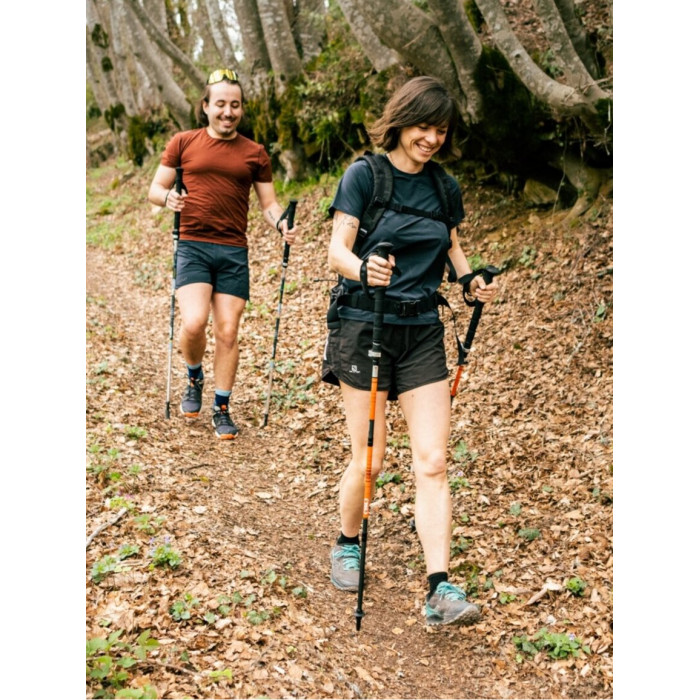 Треккинговые палки TSL Hiking Carbon 5 Cross, Black/Orange (PFBHC5C)