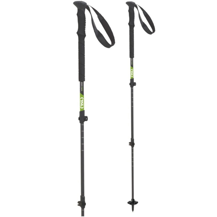Треккинговые палки TSL Hiking Carbon Compact 3 Cross, Black/Green (PFBHCC3C)