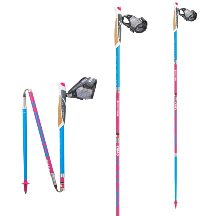 Трекінгові палиці TSL Trail Carbon 4 Cork Short, 110 cm, Flamingo (PFBTC4W.110SHF)