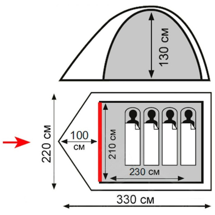 Намет Totem Tepee 4 (V2) (UTTT-027)