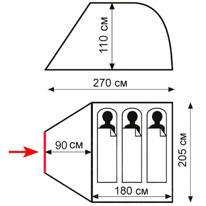 Палатка Totem Summer 3 Plus (V2) (UTTT-031)
