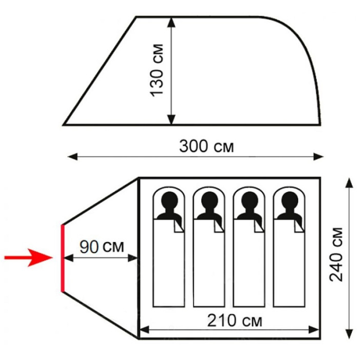Намет Totem Summer 4 Plus (V2) (TTT-032)