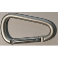 Карабин алюминиевый без муфты Tramp 5 cm white (TRA-058-white-М)
