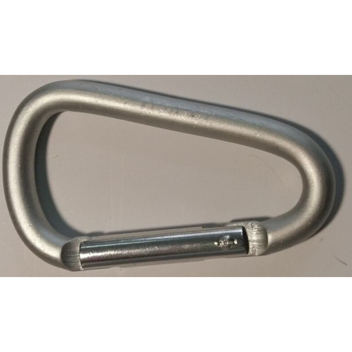 Карабин алюминиевый без муфты Tramp 5 cm white (TRA-058-white-М)