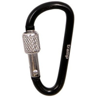 Карабин алюминиевый с муфтой Tramp 5 cm black (TRA-059-black)
