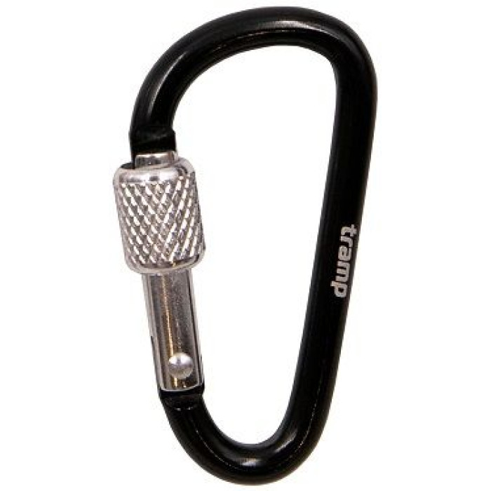 Карабин алюминиевый с муфтой Tramp 5 cm black (TRA-059-black)
