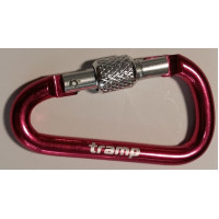 Карабин алюминиевый с муфтой Tramp 5 cm red (TRA-059-red)