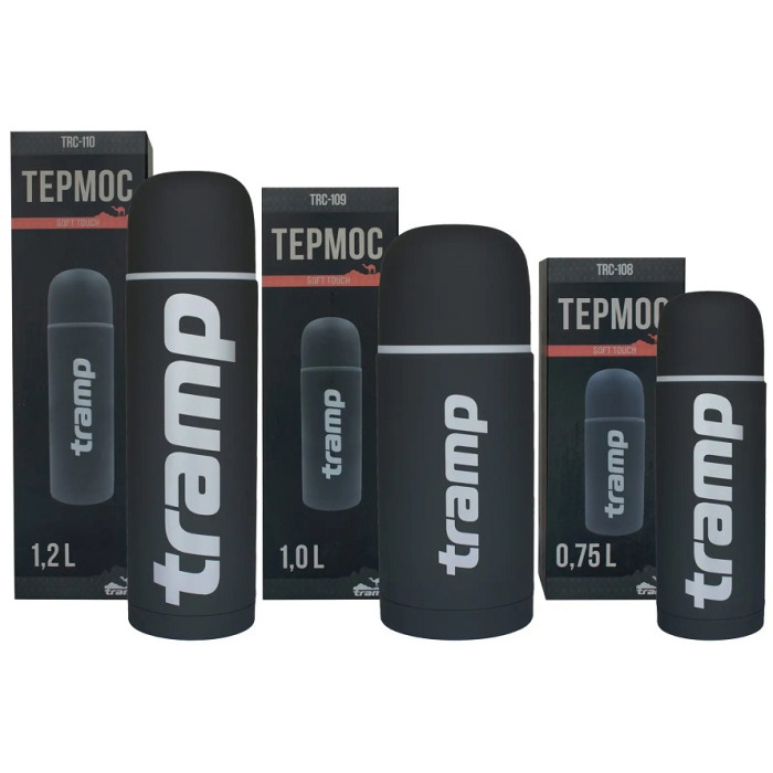 Термос Tramp Soft Touch 1L grey (UTRC-109-grey)