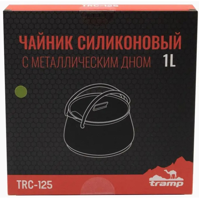 Чайник силиконовый с металлическим дном Tramp 1L terracota (TRC-125-terracota)