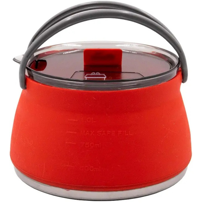 Чайник силиконовый с металлическим дном Tramp 1L terracota (TRC-125-terracota)