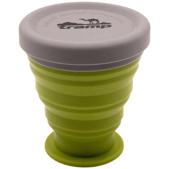 Склянка складана силіконова Tramp з кришкою 200ml green (UTRC-126-green)