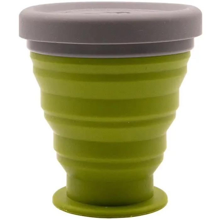 Склянка складана силіконова Tramp з кришкою 200ml green (UTRC-126-green)