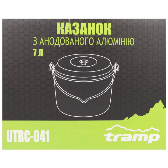 Казан анодований з кришкою Tramp 7L (UTRC-041)