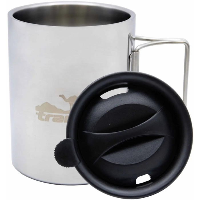 Термокружка со складными ручками и поилкой Tramp 500ml (UTRC-142-metal)