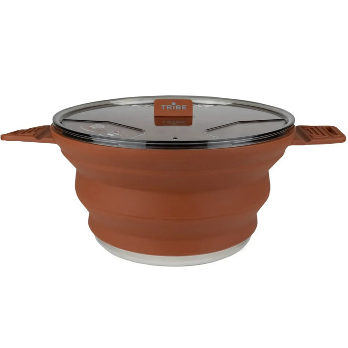 Каструля силіконова Tribe Collapsible Pot 2.5L, brown (T-FF-0025-brown)