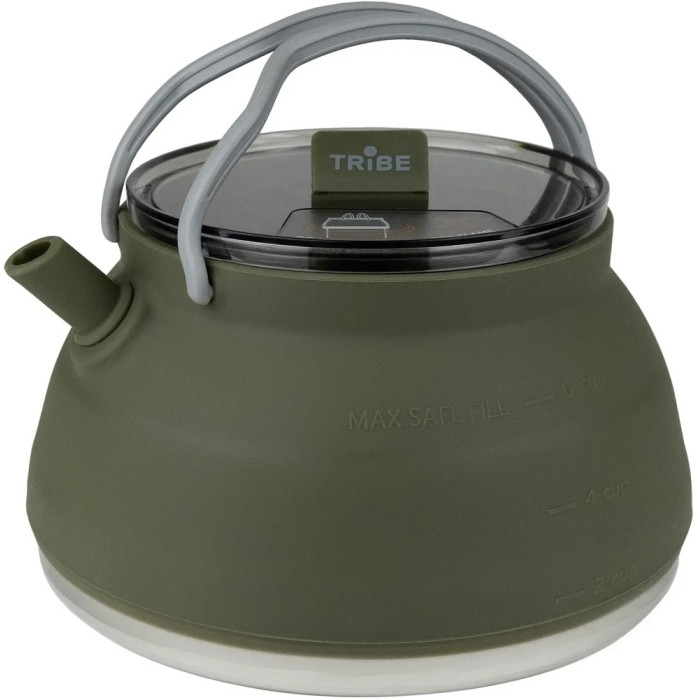 Чайник силіконовий Tribe Collapsible Kettle 1.5L, olive (T-FF-0026-olive)
