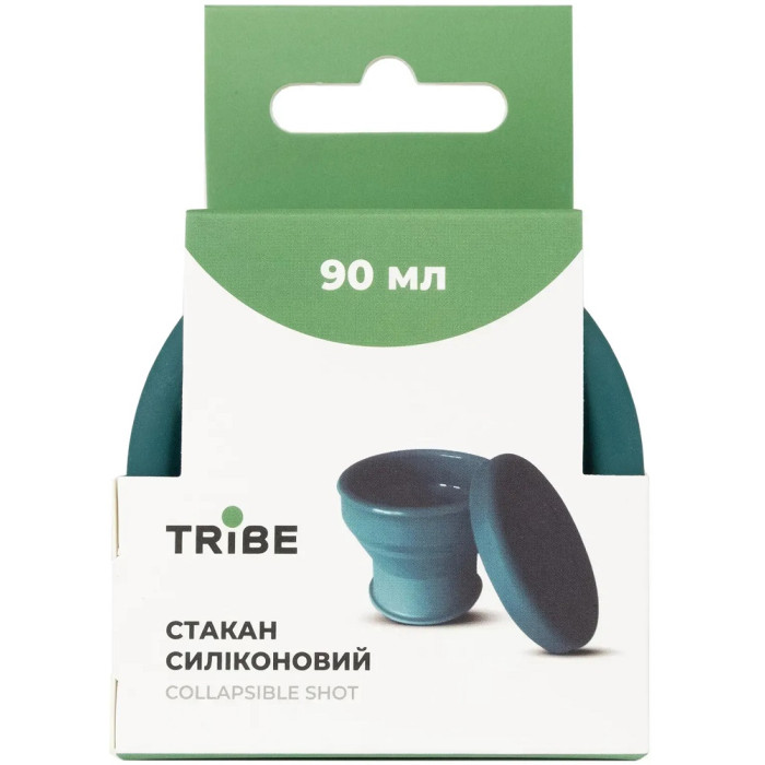 Стакан с крышкой силиконовый Tribe Collapsible Shot 90ml, ocean (T-FF-0030-ocean)