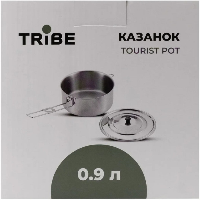 Котелок стальной Tribe Tourist Pot 0.9L (T-FH-0007-metal)