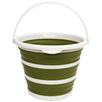 Ведро складное силиконовое Tribe Water Bucket 10 л, olive (T-FJ-0048-olive)