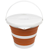 Ведро складное силиконовое с крышкой Tribe Water Bucket Lid 5 л, terracota (T-FJ-0049-terracota)