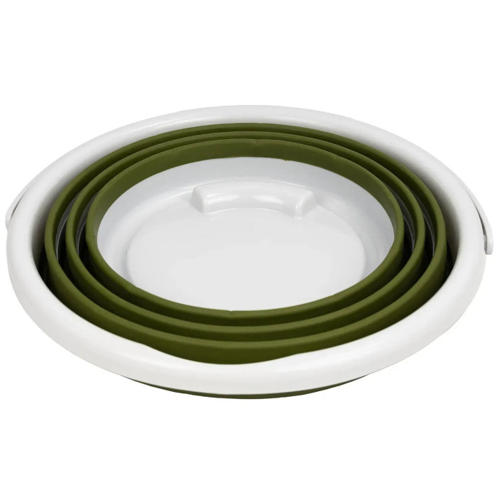 Ведро складное силиконовое с крышкой Tribe Water Bucket Lid 10 л, olive (T-FJ-0050-olive)