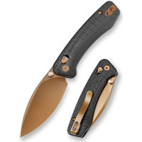 Нож складной Trivisa Koala-CG, золотистый/черный, N690, карбон/G10 (JM02-CG-N)