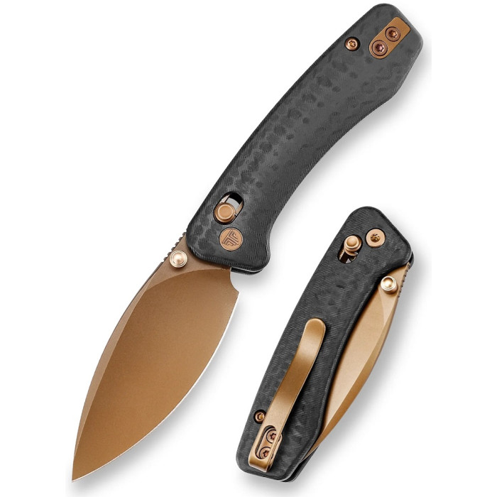 Нож складной Trivisa Koala-CG, золотистый/черный, N690, карбон/G10 (JM02-CG-N)