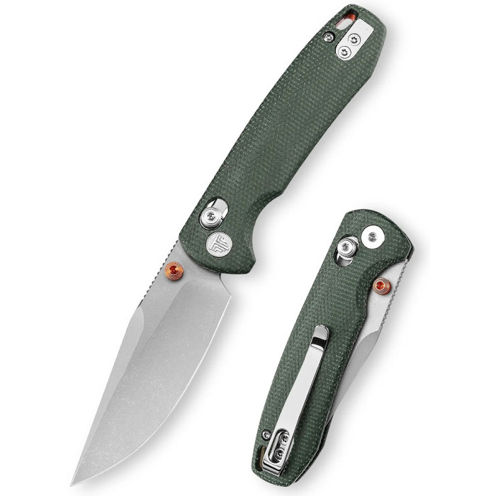 Нож складной Trivisa Butterfly-GM, зеленый, 14C28N, микарта (JM06-GM-14)