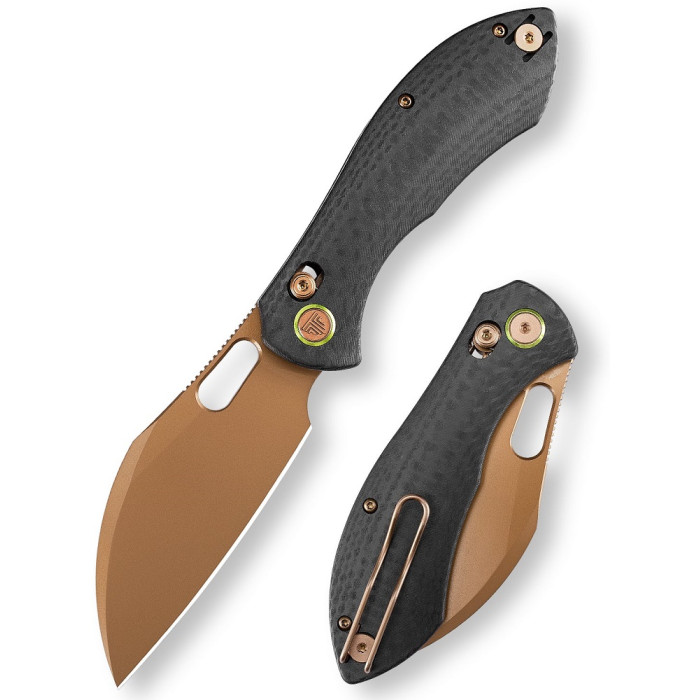 Нож складной Trivisa Batwing Plus-CG, золотистый,карбон/G10, 14C28N (JM10L-CG-14)