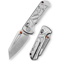 Нож складной Trivisa Skarn-W, серебристый, M390, титан (JM11-W-M)