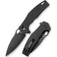 Нож складной Trivisa Corvus-04B, черный, 14C28N, микарта (TY20-BM-14)