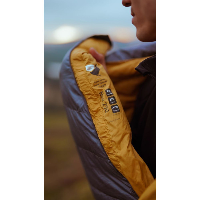 Спальник Turbat NOX 250 grey/cheddar orange - 195 cm (012.005.0395)