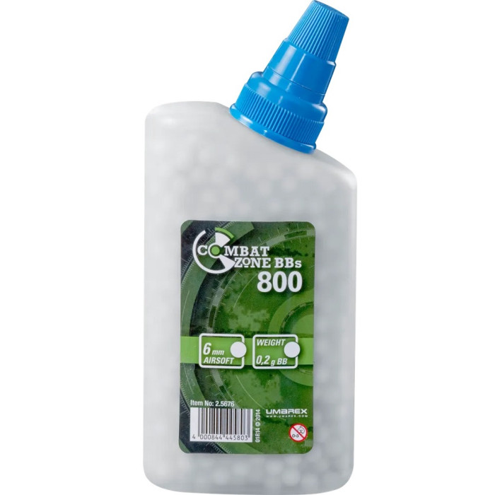 Шарики для страйкбола Umarex Combat Zone Basic BBs, 0.2 г, кал. 6 мм, 800 шт (2.5676)