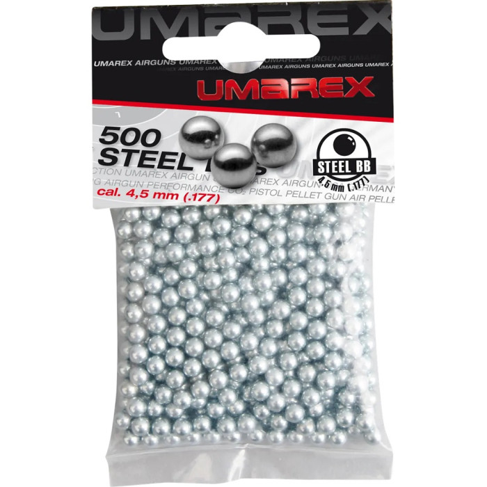 Пульки Umarex Steel BBs 0.35 г, кал.177 (4.5 мм), 500 шт. (4.1665-1)