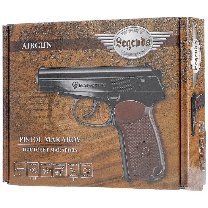 Пневматический пистолет Umarex Legends Makarov кал. 4,5 мм (5.8152)