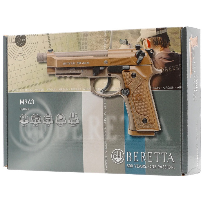 Пневматический пистолет Umarex Beretta MOD. M9A3 FM Blowback кал. 4,5 мм (с затворной задержкой) (5.8350)