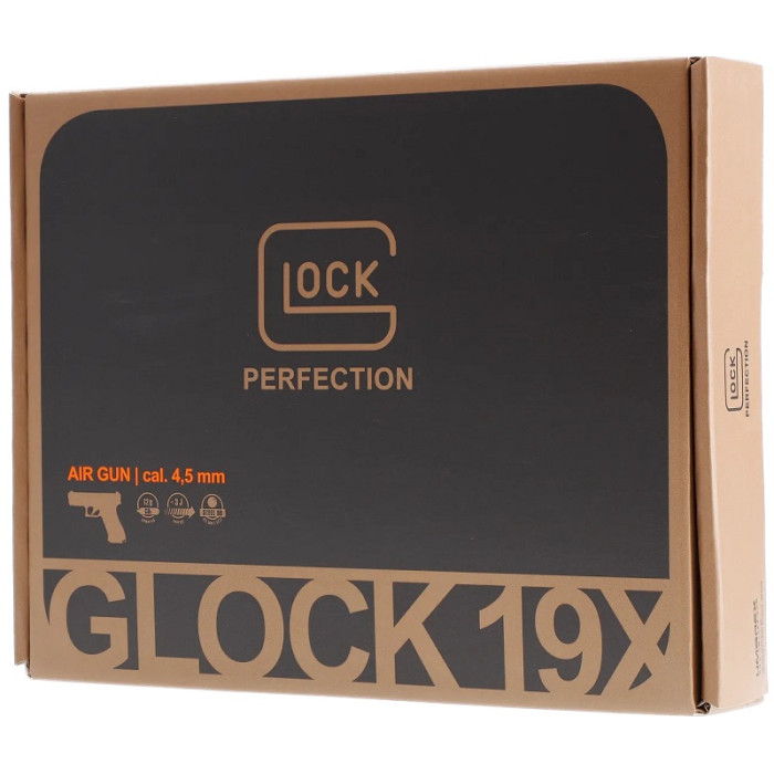 Пневматический пистолет Umarex Glock 19X Blowback кал. 4,5 мм (с затворной задержкой) (5.8367)