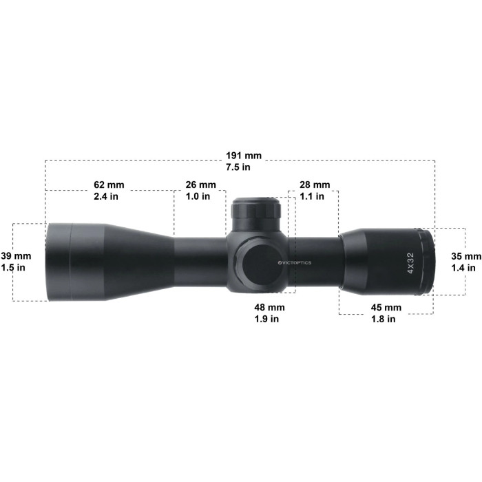 Прицел оптический Vector Optics B1 4x32C (OPSL25)