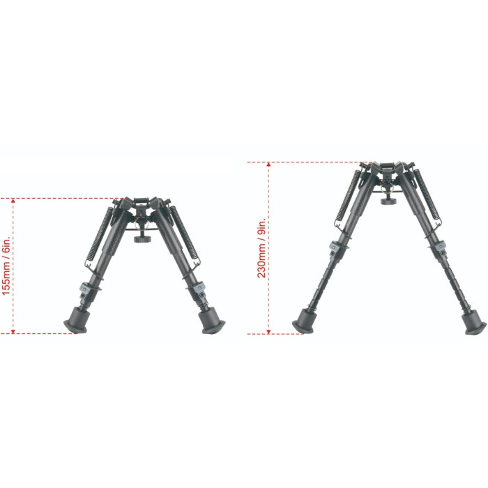 Сошки Vector Optics Carbon Fiber 6-9" Spring Bipod (RSCFP-06)