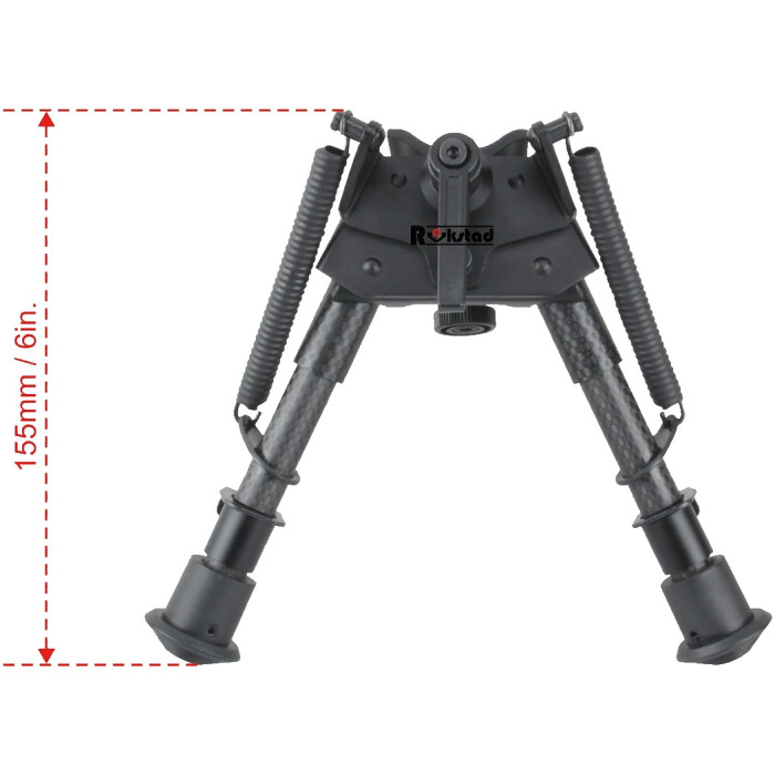 Сошки Vector Optics Carbon Fiber 6-9" Swivel Spring Bipod (RSCFS-06)
