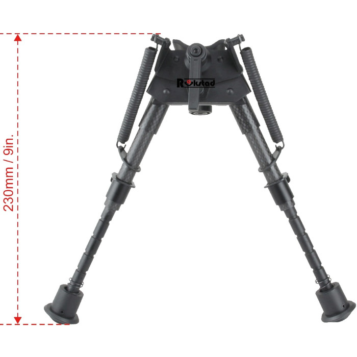 Сошки Vector Optics Carbon Fiber 6-9" Swivel Spring Bipod (RSCFS-06)